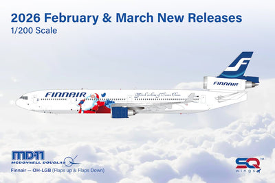 SQ Wings 1:200 Finnair McDonnell Douglas MD-11 OH-LGB "Official Airline of Santa Claus" L2231FD PRE-ORDER