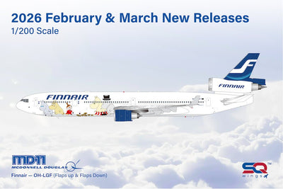 SQ Wings 1:200 Finnair McDonnell Douglas MD-11 OH-LGF (Moomins livery) L2235FD PRE-ORDER