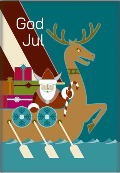 Viking Santa "God Jul" Magnet