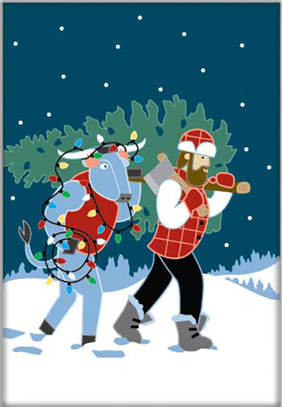 Bunyan Christmas Tree Magnet