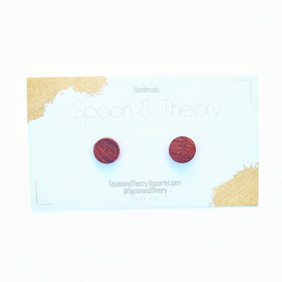 Mini-dot Minimalist Wood Stud Earrings
