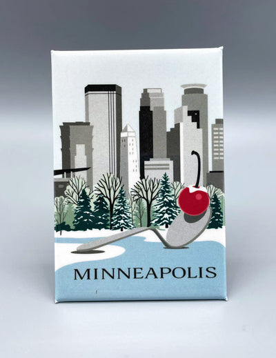 Minneapolis Winter Skyline Magnet