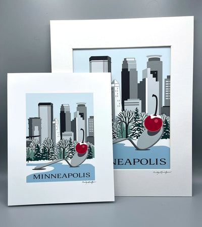 Minneapolis Winter Skyline Print