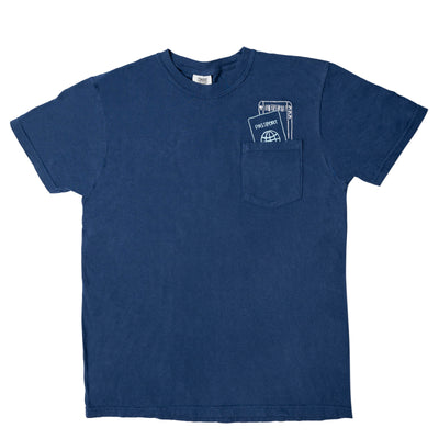 Passport Embroidered Pocket T-Shirt - Navy