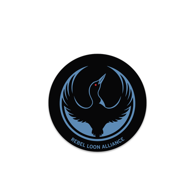 Rebel Loon Alliance Black Circle Sticker