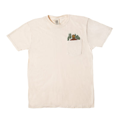 Taylor Swift Embroidered Pocket T-Shirt - Beige