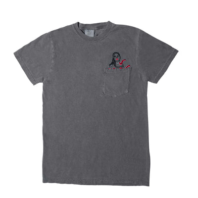 Taylor Swift Embroidered Pocket T-Shirt - Gray