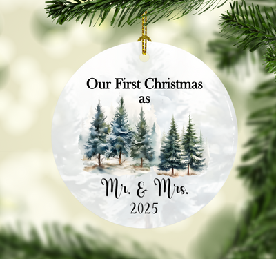 Our First Christmas as Mr. and Mrs. Christmas Ornament