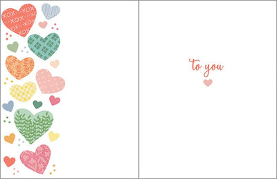 Valentine  Sweet Pattern Hearts Card