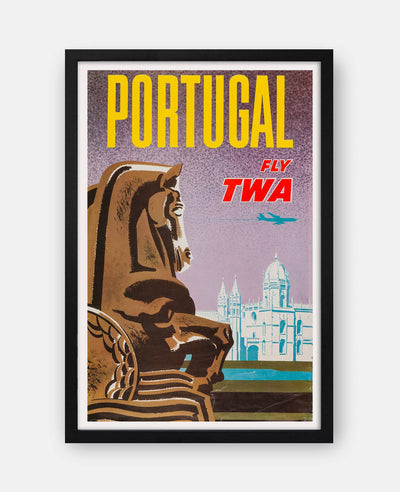 Portugal TWA Airlines 1960s Poster