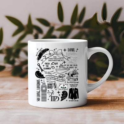 Taylor Swift Tortured Poets Collage Mug