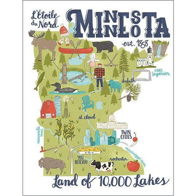 Boxed/Packaged Blank Note Card - Minnesota