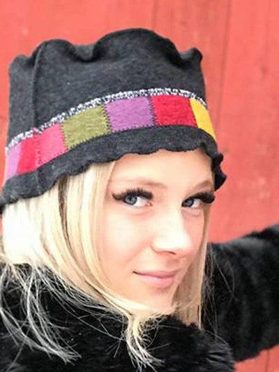 Black Colorblock Hat