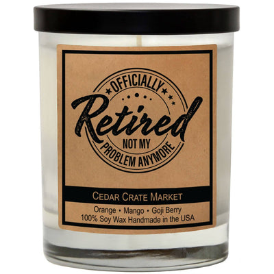 Retirement Candle - Officially Retired, Patchouli Orange