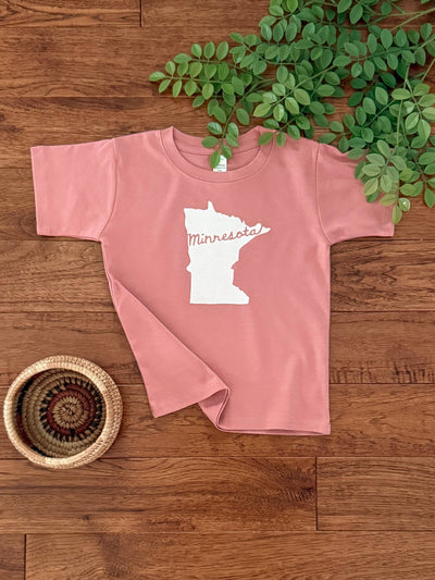 Minnesota Cursive, Toddler Tee, 100% Organic Cotton