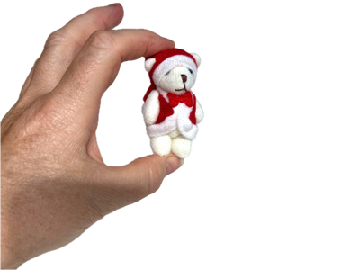 Miniature Plush Christmas Bear Stuffed Santa Teddy Bear 