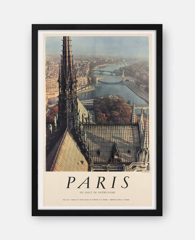 Notre-Dame in Paris 1955 Print by Niepce Travel Poster