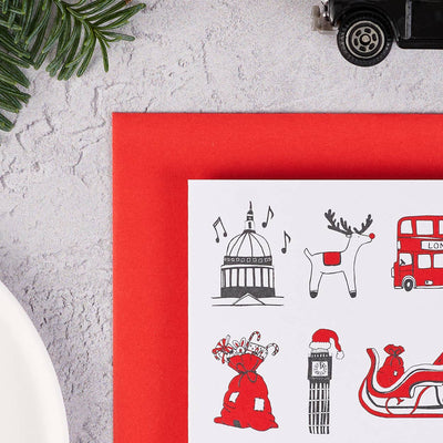 London Christmas Notecards (Pack of 8)