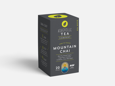 Tea Box with Mountain Chai individual Tea Bags