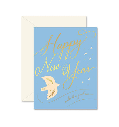 Happy New Year Dove Greeting Card