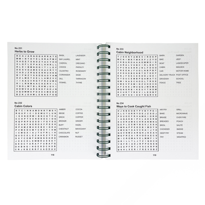 Cabin Fever Nature Word Search Puzzles Book