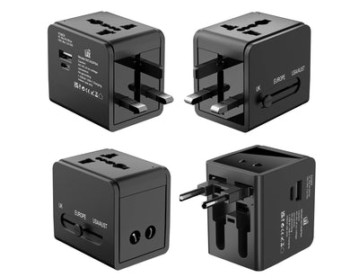 Travel Adapter with 1x USB-C 3.1A 5V and 1 USB - Retail Pack