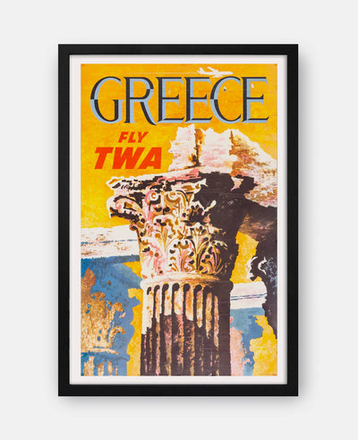 Fly TWA Jets (Greece) 1960s Poster