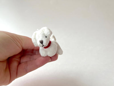 Small Plush Puppy Dog Dollhouse Bag Charm Craft