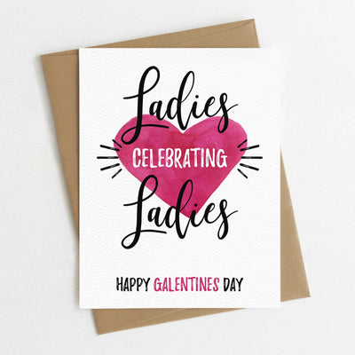 Happy Galentine's Day Heart Card