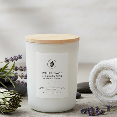 White Sage + Lavender Soy Wax Candle