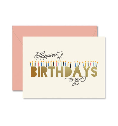 Happiest of Birthdays Coral Greeting Card