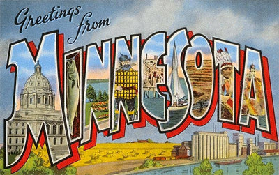 Art Print MN-72 Greetings from Minnesota