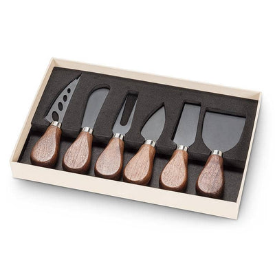 Set of 6 Walnut Handled Cheese Knives