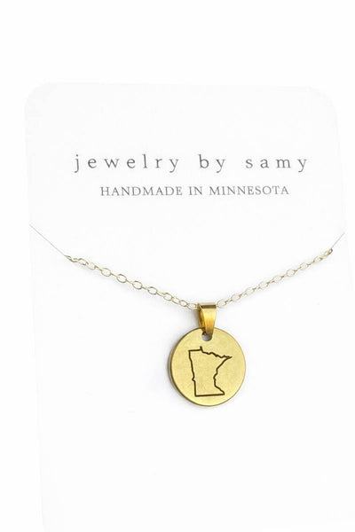 Minnesota Outline Necklace – State Jewelry Gift