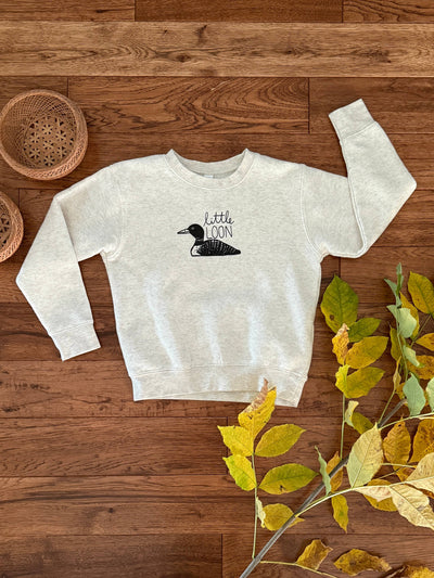 Toddler Little Loon Fleece Sweatshirt, Natural Heather