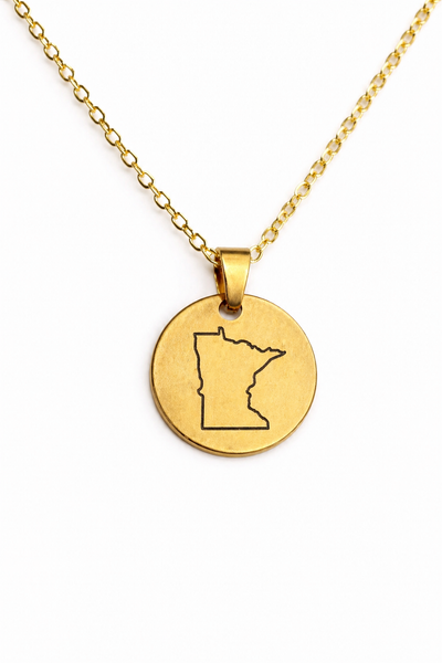 Minnesota Outline Necklace – State Jewelry Gift