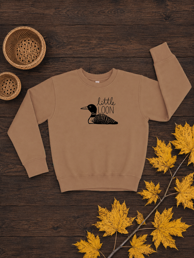 Little Loon Toddler Sweatshirt, Screen Printed by Hand