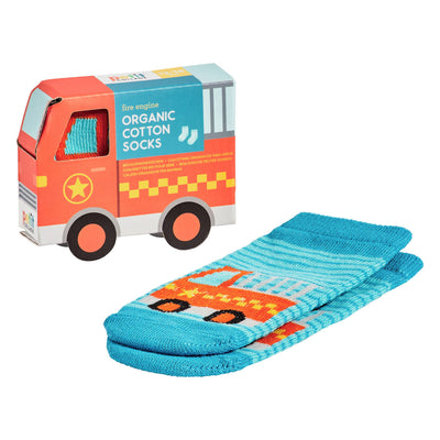 Organic Cotton Toddler Truck Socks