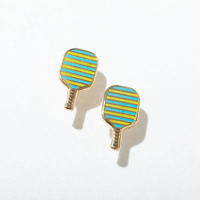 Pickleball Enamel Stud Earrings