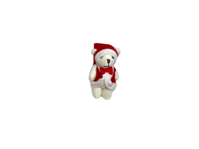 Miniature Plush Christmas Bear Stuffed Santa Teddy Bear 