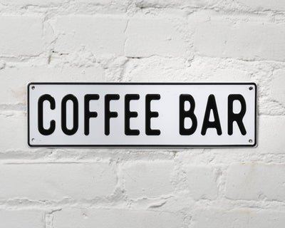 Coffee Bar Aluminum Sign
