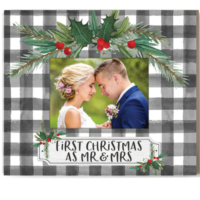 First Christmas as Mr. and Mrs. Photo Frame