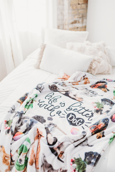 Life Is Better With A Dog Snuggle Butt Throw Blanket