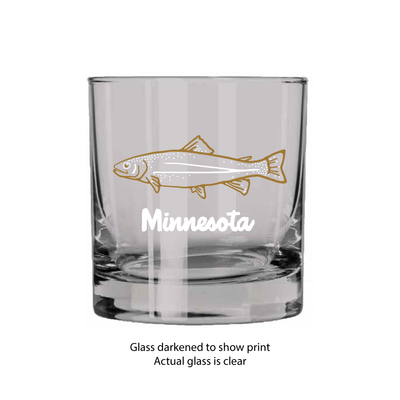 Minnesota Trout Whiskey Glass