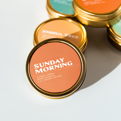 Sunday Morning Travel Tin Candle