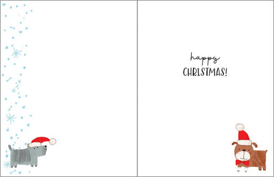 Boxed/Packaged Christmas Greeting Card - Santa Pups
