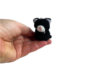 Small Plush Kitty Cat (Black White) 