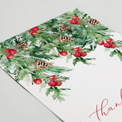 Thank You Winter Botanical Card