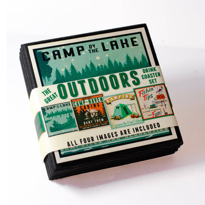 Vintage Camping Coaster Set