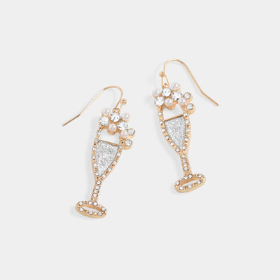 Champagne Dangle - Gold-Christmas